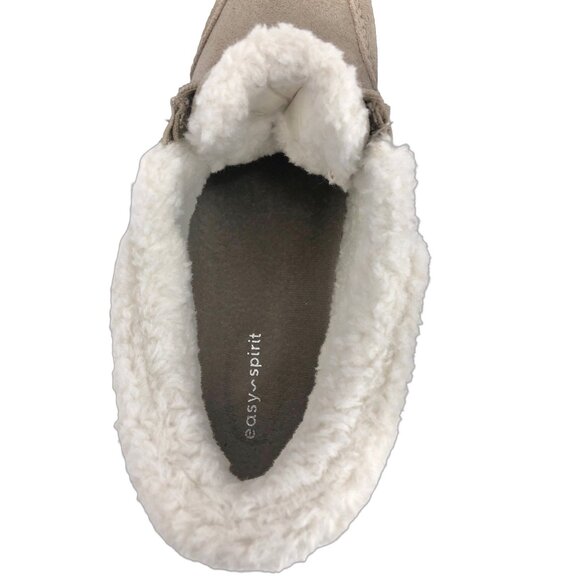 Easy Spirit Exclaim Booties 8.5 Narrow Light Taupe Color Suede w Faux Fur Lining - Picture 9 of 10